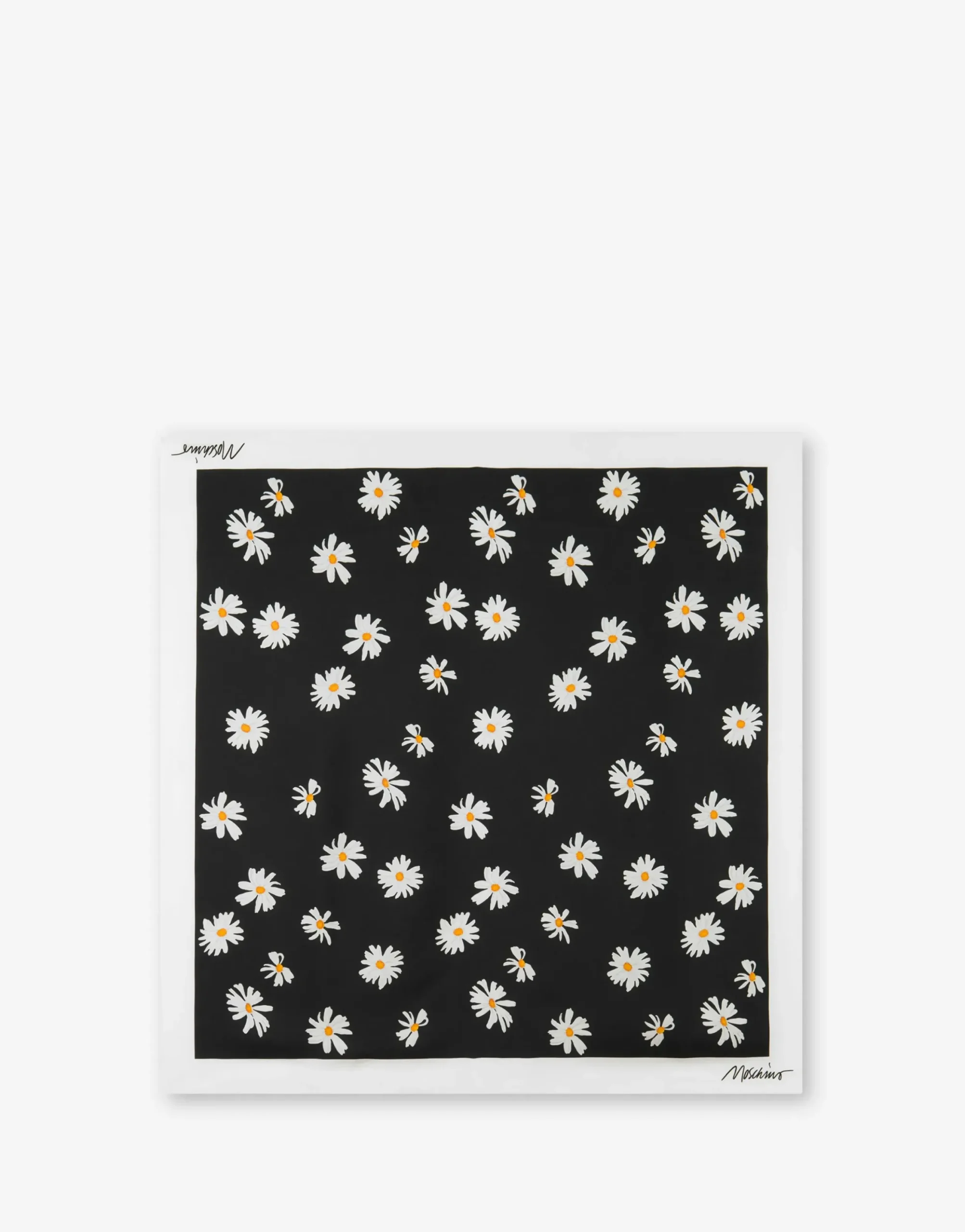 Moschino Scarves & Foulard^Allover Daisy Silk Scarf