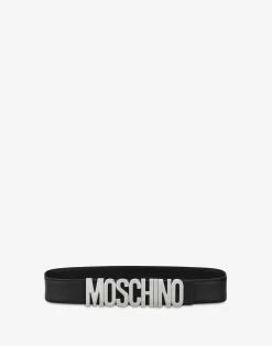 Moschino Belts^Belt in leather with logo