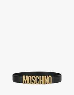 Moschino Belts^Belt in leather with logo