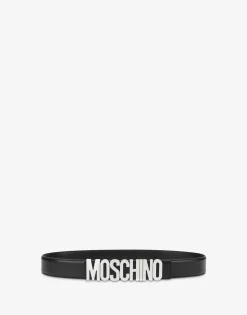 Moschino Belts^Calfskin belt with logo
