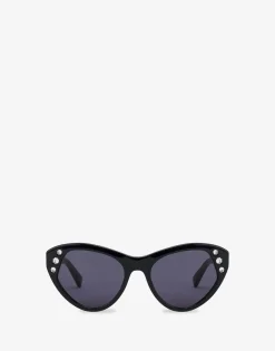 Moschino Sunglasses^Cat eye sunglasses with rhinestones