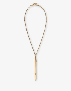 Moschino Jewelry^Feather pendant necklace