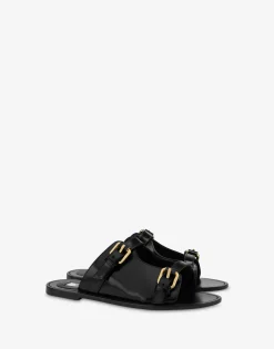Moschino Flats^Flat Buckle Sandals