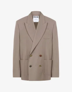 Moschino Jackets^Gabardine Jacket Tailored Twist