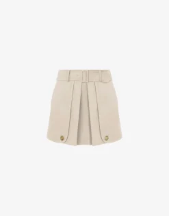Moschino Skirts^Gabardine Mini Skirt with Trench Details