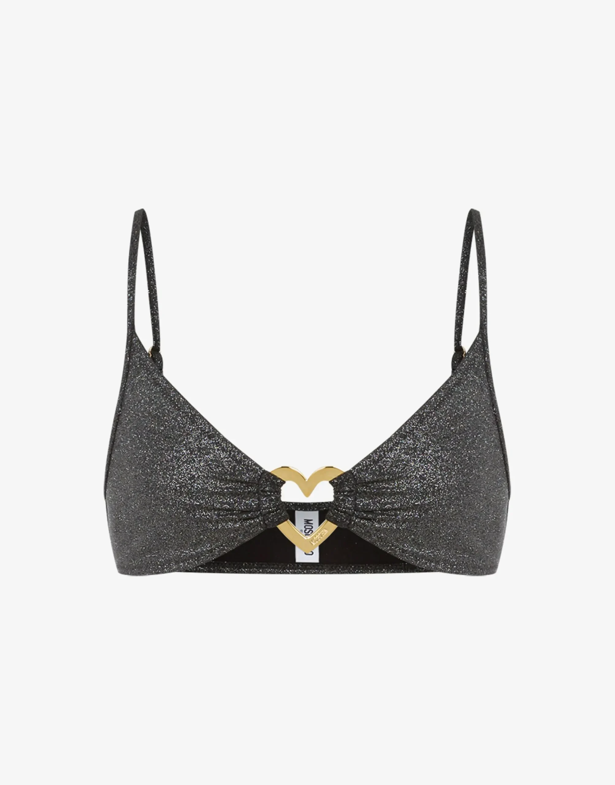 Moschino Swimwear^Glitter Metal Heart Bikini Top
