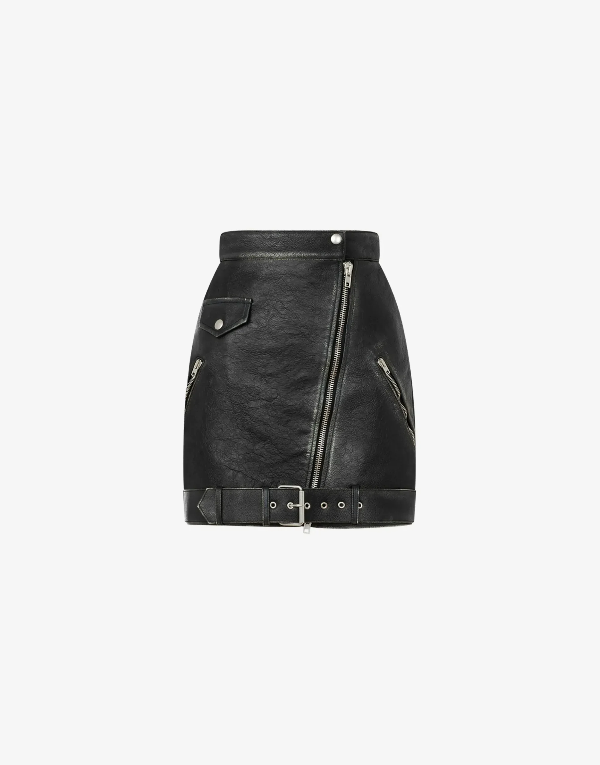 Moschino Co-ords|Skirts^Heavy nappa leather mini skirt
