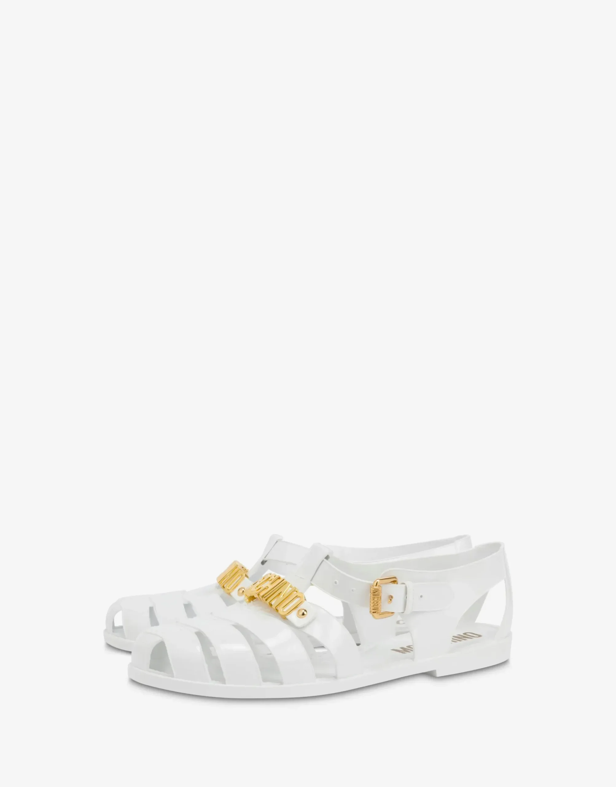 Moschino Flats^Jelly sandals with Lettering logo