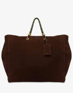 Moschino Handbags|Bags & Backpacks^Large Braided Cord Suede Shopper