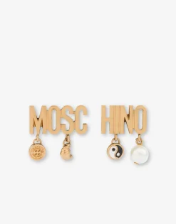 Moschino Jewelry^Lettering Drop Earrings