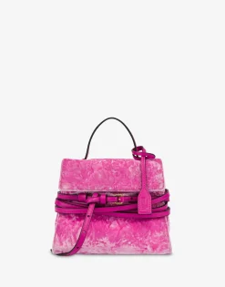 Moschino Handbags^Tie Me bag in velvet Small