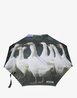 Moschino Umbrellas^Openclose Goose Print Umbrella
