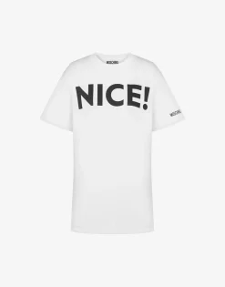 Moschino T-shirts & Sweatshirts^Organic jersey T-shirt 'Nice!'