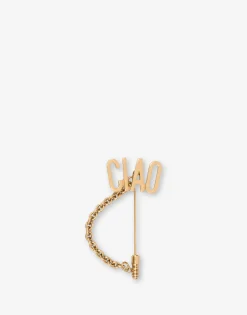 Moschino Jewelry^Pin with CIAO chain