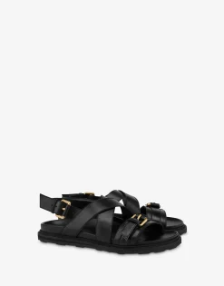 Moschino Sandals & Mules^Sandals in calf leather with buckles