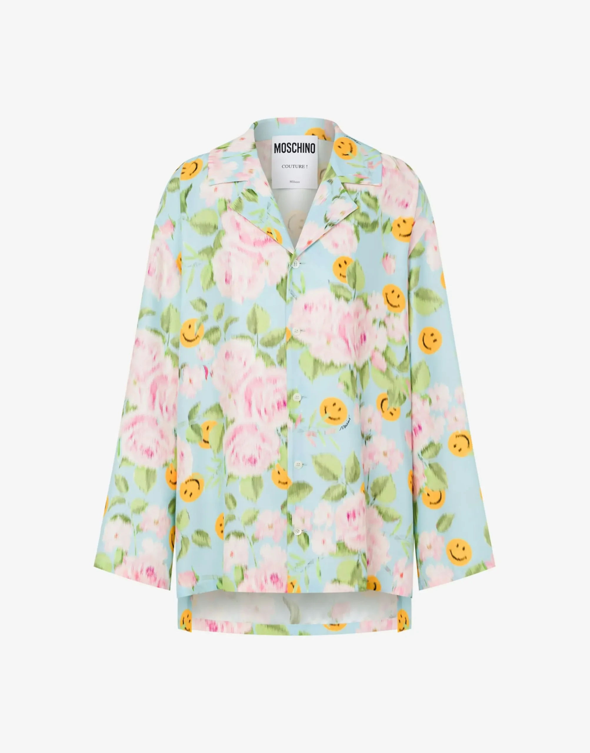 Moschino Shirts & Tops^Silk satin shirt Smiley® & Roses