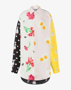 Moschino Shirts & Tops^Silk Twill Shirt Patchwork