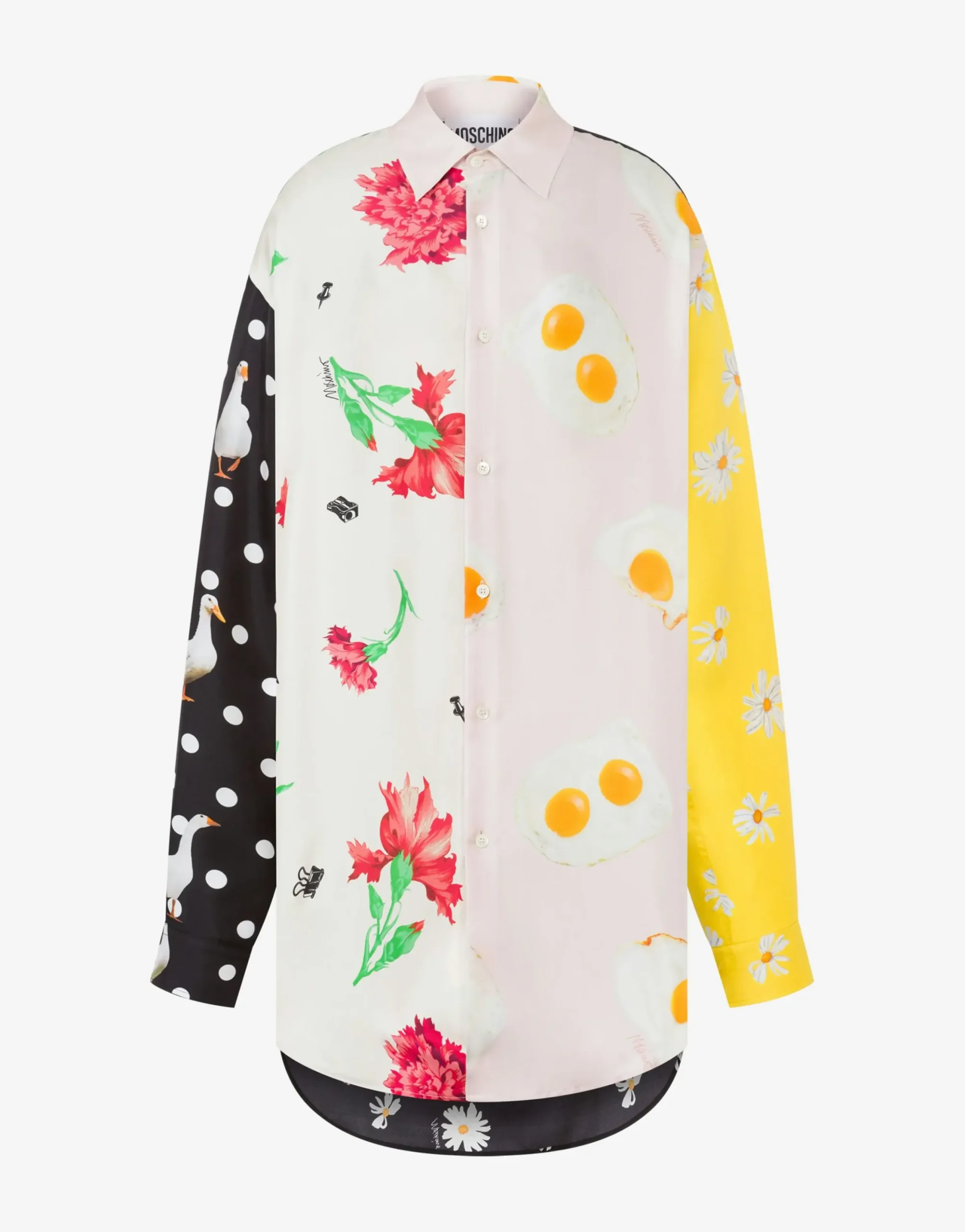 Moschino Shirts & Tops^Silk Twill Shirt Patchwork