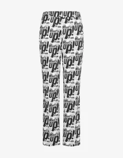 Moschino Co-ords|Pants & Shorts^Stretch cotton satin pants 'What's up'