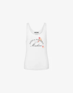 Moschino Shirts & Tops^Stretch Cotton Tank Top Antica Pizzeria