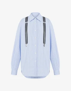 Moschino Shirts & Tops^Striped Poplin Shirt Suspenders