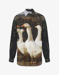 Moschino Shirts^Voile Shirt Goose