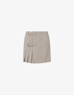Moschino Co-ords|Skirts^Wool flannel mini skirt with straps